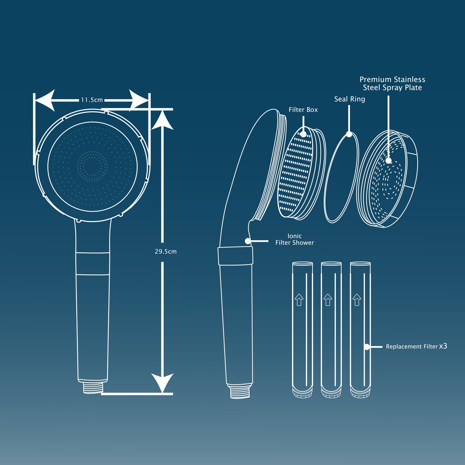 Itamilano Filter Shower Handel